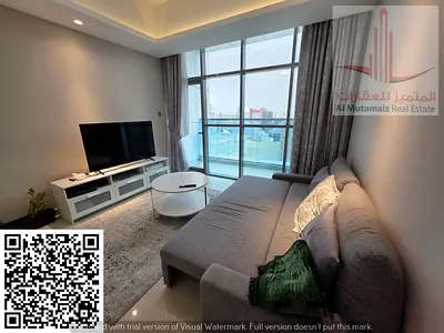 Two bedrooms and a living room, furnished apartment with three bathrooms for rent in Al Ghalfa Towers