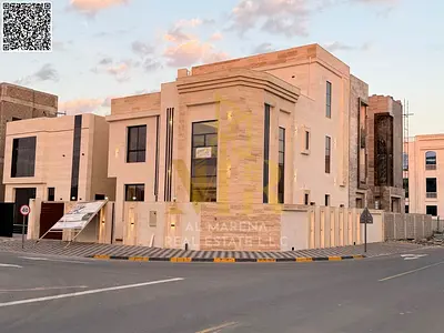 A villa with all electricity and water fees included, on the main street, ready to move in, in the most prestigious areas of Ajman. Freehold ownership