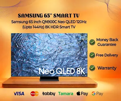 Samsung 65 Inch TV | QN900C Neo QLED 120Hz (Upto 144Hz) 8K HDR Smart TV