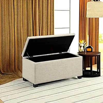 Lift lid ottoman storage bench