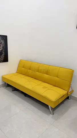 Yellow Convertible Futon Sofa - Gently Used