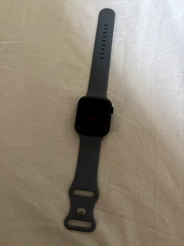 Apple watch, series 7, 45 mm, Gray smartwatch with silicone band - used, working condition