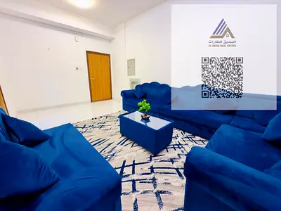 ( بدووون عموله ) شقة مفروشة للإيجار في عجمان بمنطقة الراشديه  – غرفه وصاله - حمامين - بلكونه - تكييف مركزي
