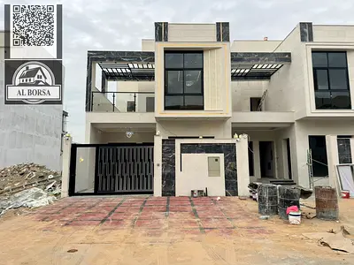 🏠للبيع فيلا في الياسمين – عجمان، 4 غرف ماستر مجلس وصاله وغرفه خادمه _ شامل رسوم التسجيل والتملك ، تملك حر لجميع الجنسيات