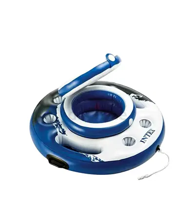 inflatable pool float with a built-in cooler