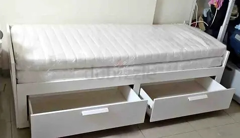 IKEA brimness daybed with 2 big storage drawers and 2 IKEA mattresses.