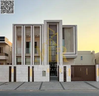 A villa with all AC installation fees included, on the main street, ready to move in, in the most prestigious area of ​​Ajman. Freehold ownership for