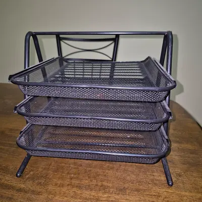 Metal Mesh Desk Organizer