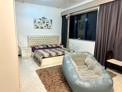 Large master bedroom with attached bathroom nearby SKEC-2 for executive Indian/Pakistani bachelor