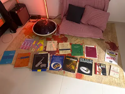 Mixed music method  sheet music collection from USA — saxophone, music theory- any book just 50 aed