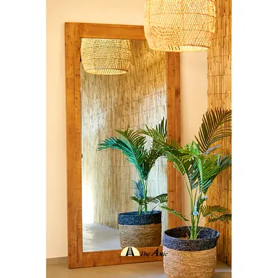 Large Full-Length Wooden Framed Mirror