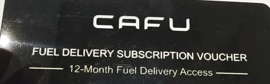 cafu 1 year free delivery card