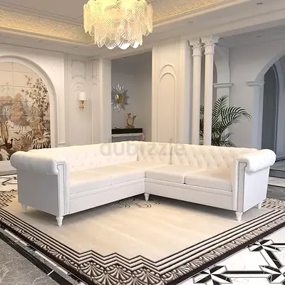 L shaped chesterfield couch