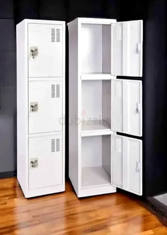 White Metal Storage Lockers