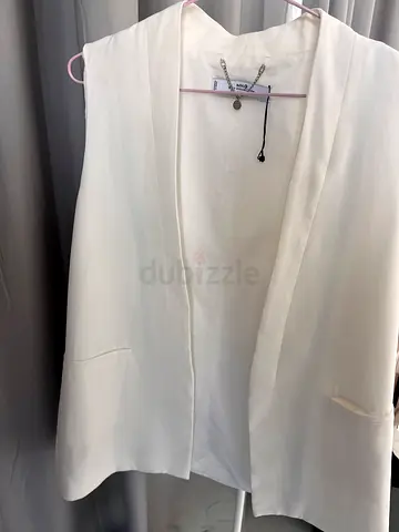 Mango White womens waistcoat
