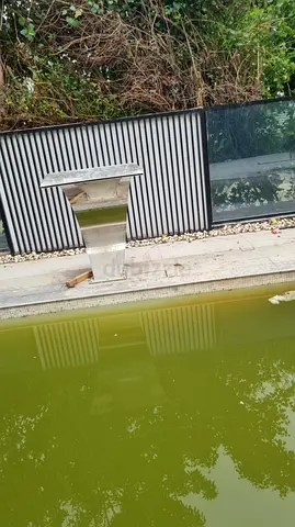 Pool waterfall fountain stainless steel - used