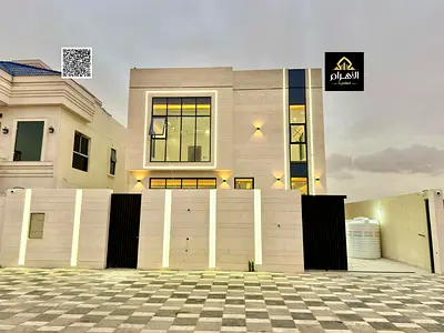 فيلا  شامل الرسوم بالقرب من المسجد. من أفخم الفلل في عجمان. بناء وتشطيب سوبر ديلوكس، مساحة بناء واسعة جدًا وغرف، تملك حر. للبيع، فيلا بموق