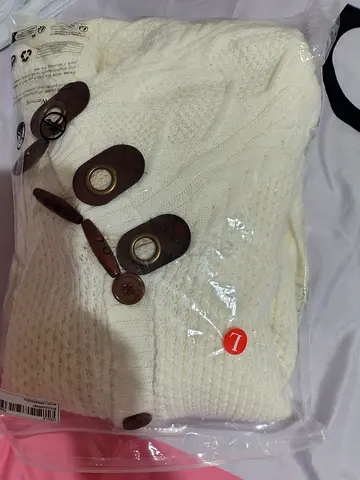 Brand new Men off-white high neck cardigan size L