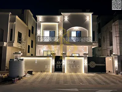 Luxury villa for sale in Al Helio 2 - Elegant design featuring 6 spacious bedrooms and ultra-luxurious finishes in a strategic location in Ajman 🏡✨