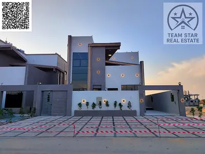 **Villa for rent in Al Yasmin – 4 master bedrooms + maid's room and roof terrace | Prime location near Mohammed Bin Zayed Road | 110,000**