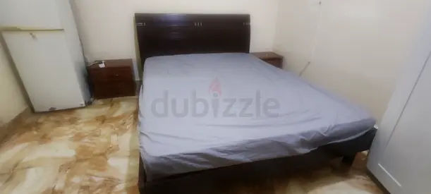 Home center Queen Size Bed + Free  Home center Mattress + Free 2 side tables