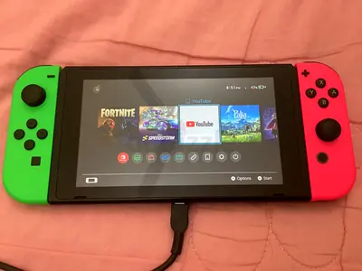 My Nintendo Switch - Neon Green  Pink joystick