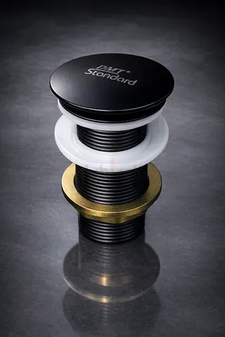 Black pop-up basin waste (sink stopper) - like new