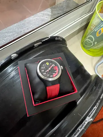 Ferrari Mens Sport Watch with Red Strap
