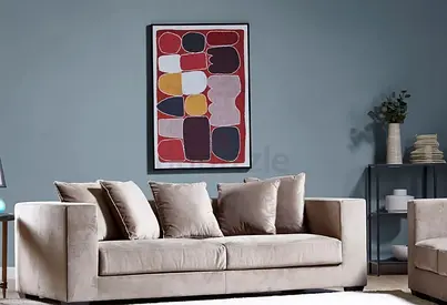 2 Sofas of 5 Seater Velvet