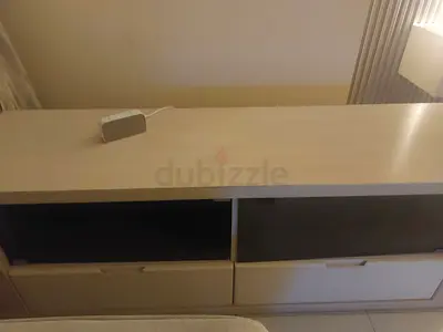 Light wood TV unit / entertainment cabinet with drawers - good condition