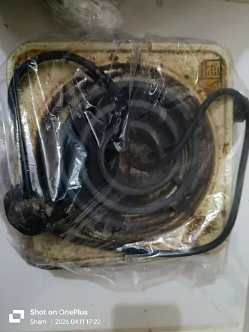 Single-burner electric hot plate — used, needs cleaning