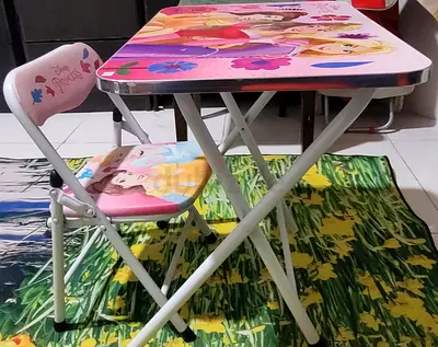 Disney Princess kids table and chair set (foldable) - gently used