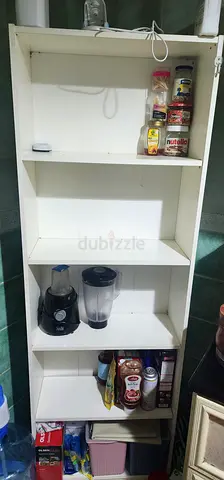 White open bookcase shelving unit - good condition