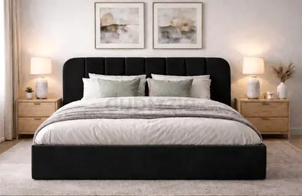 Black colour Brand new Queen size bed with  medical mattress good Quality Queen bed  for sale