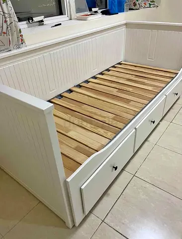 IKEA Hamnes daybed with 3 big storage drawers and 2 IKEA mattresses.