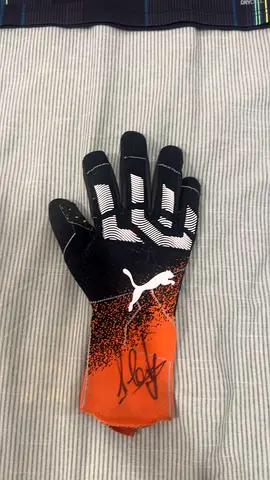 Signed Man City Football gloves by Stefan Ortega