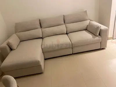 IKEA Esklstuna L Shape Sofa Beige bed Beige Excellent Condition