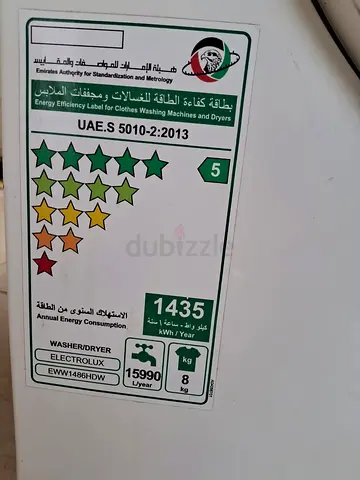 Electrolux washer/dryer 8kg — 5-star energy rating (EWW1486HDW)
