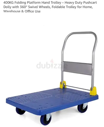 My 400kg Folding Platform Hand Trolley — Foldable Pushcart with 360° Swivel Wheels