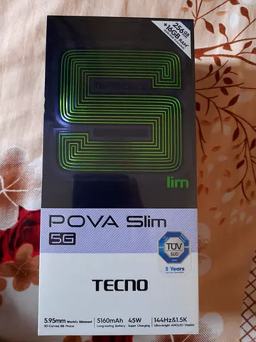 Brand New POVA Slim 5G / 8 Ram 256 Rom Sky Blue Box not open