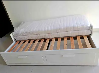 Ikea bremenes bed with mattress 2