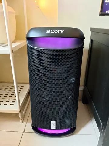 Sony tower speaker with purple LED lights - working condition