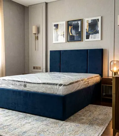 My blue Brand new Queen size bed including medical mattress good Quality Queen bed strong