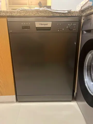 Bompani Freestanding Dishwasher - 12 Place, 5 Programs (Dark Silver) - pick up today
