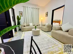 For monthly rent: Luxurious furnished one-bedroom apartment with a living room, in Ajman, Al Rashidi