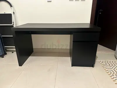 IKEA MALM Desk with Storage – Black/Brown – Excellent Condition