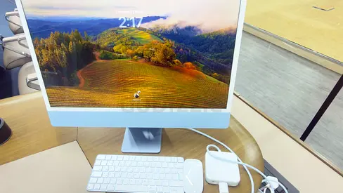 Apple iMac 24” M1 Blue – Full Box + Keyboard  Mouse – Excellent Condition