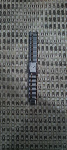My silver rectangular bracelet watch