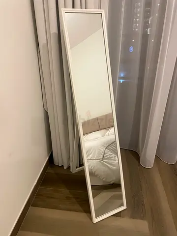 Elegant White Full-Length Mirror