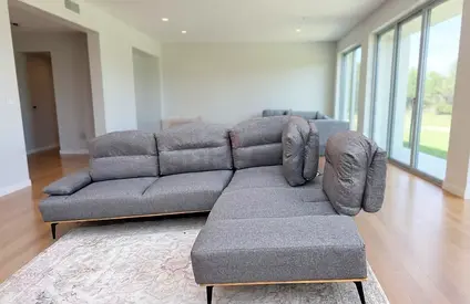 Home Center Corner Sofa Dark Gray Excellent Condition